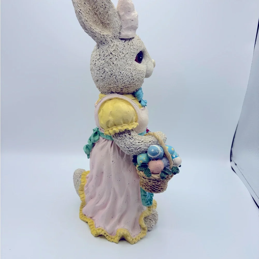 Charming Bunny Figurine with Basket